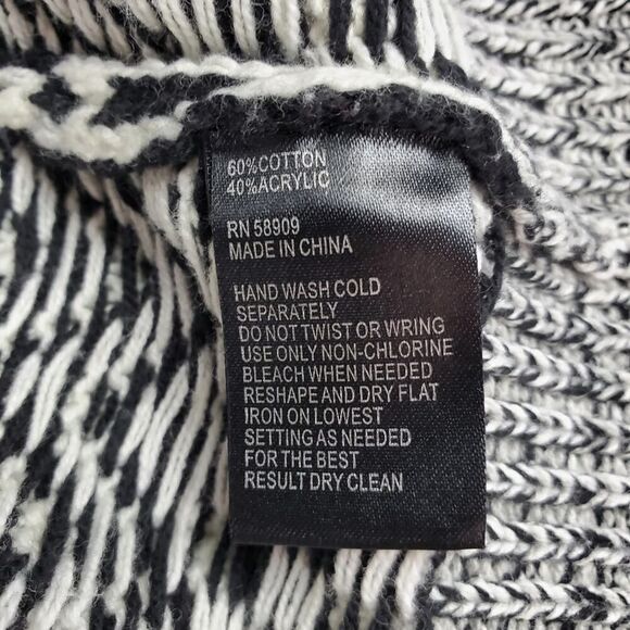 Gianni Bini Cardigan Sweater Black White Size XS - Picture 8 of 12